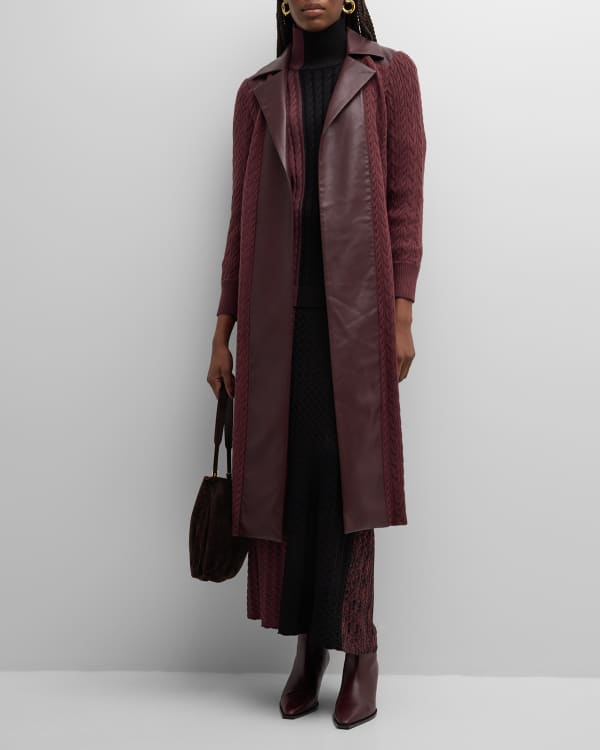 Eileen Fisher Missy Alpaca Jacquard Stand-Collar Coat | Neiman Marcus