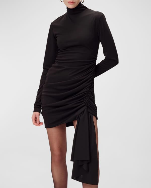 french connection halter dress Whisper Double Breasted Halter Mini Dress in Black main image 1