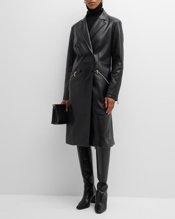 Avec les filles 2025 long sherpa biker coat