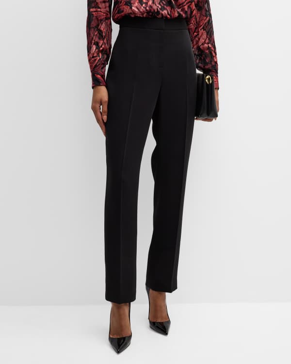 Elie Tahari Jillian Slim Wool Pants Neiman Marcus
