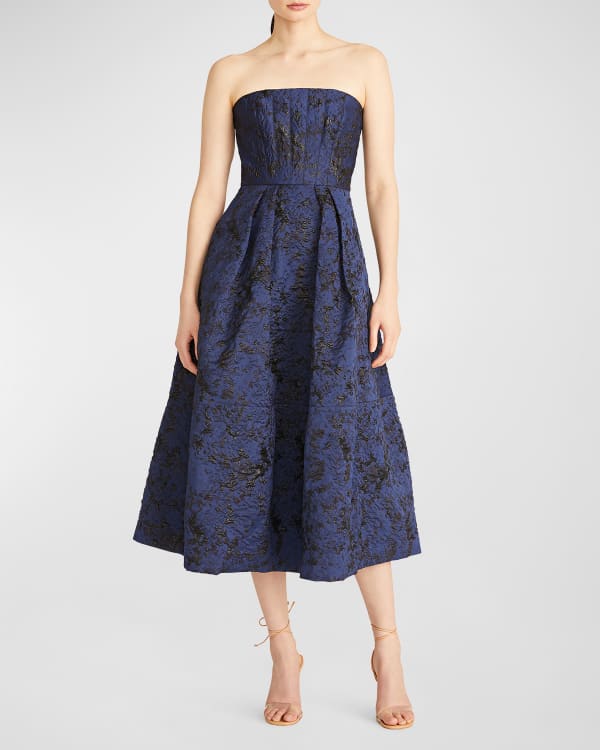 ML Monique Lhuillier V Neck Ruffled High Low Dress Neiman Marcus