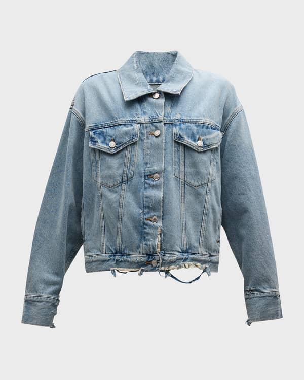 Goldsign The Bias Hem Denim Jacket Neiman Marcus