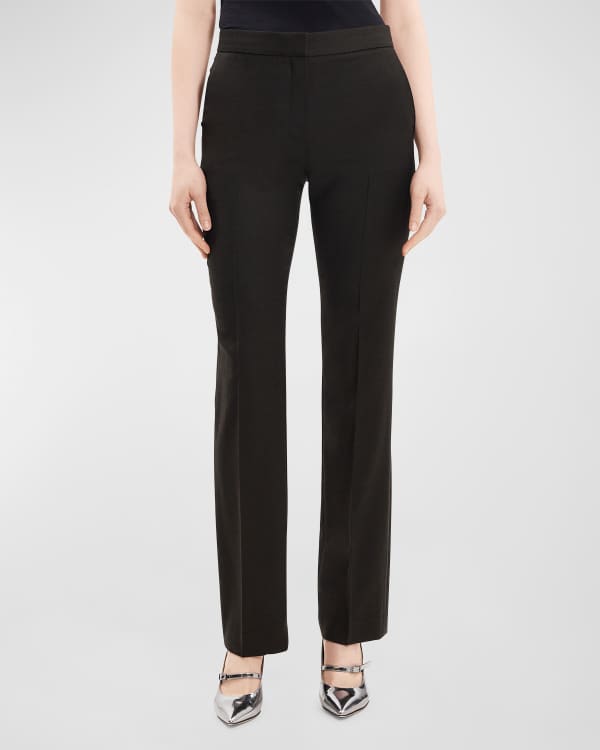 Escada Glen Plaid Classic Pants Black, $313, Neiman Marcus