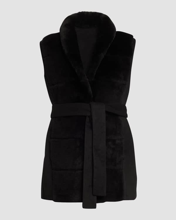 関税込 MONCLER | ERMIONE SHEARLING vest J20931A00065M437820J Moncler Ermione Shearling Puffer Vest | Neiman Marcus