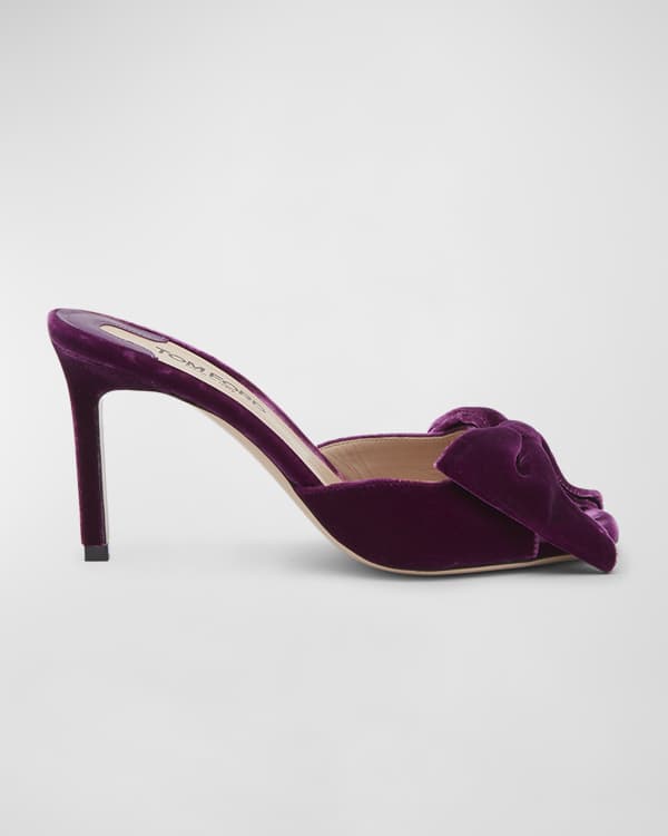 Saint Laurent La Patent Stiletto Mule Sandals | Neiman Marcus
