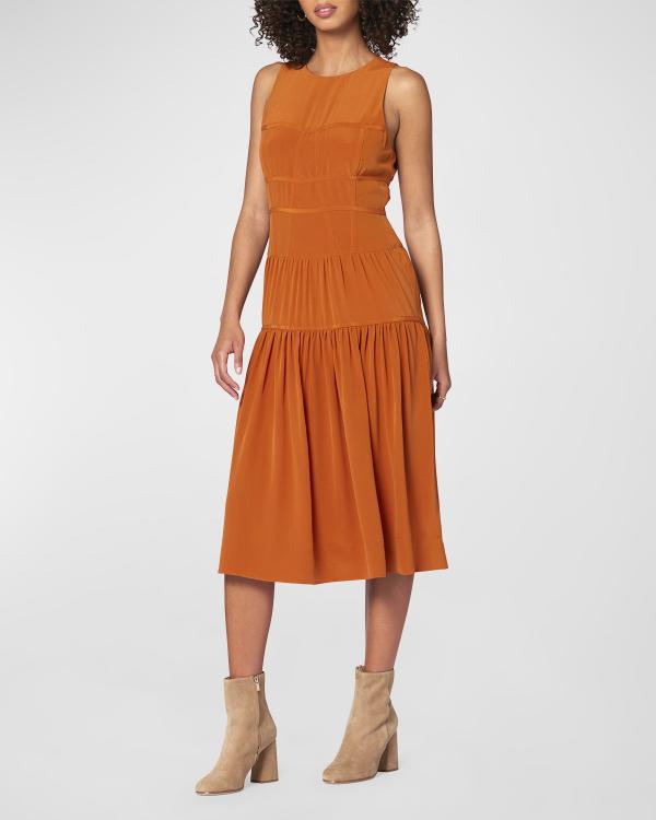 Robe Mi-longue Sachin + Babi à Bretelles Croisées Et à Volants - Taille 4, Multicolore, Occasion Très Bon état