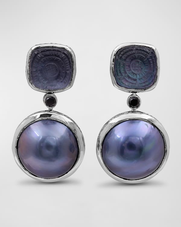 Stephen Dweck Galactical Freeform Prasiolite Earrings, Green