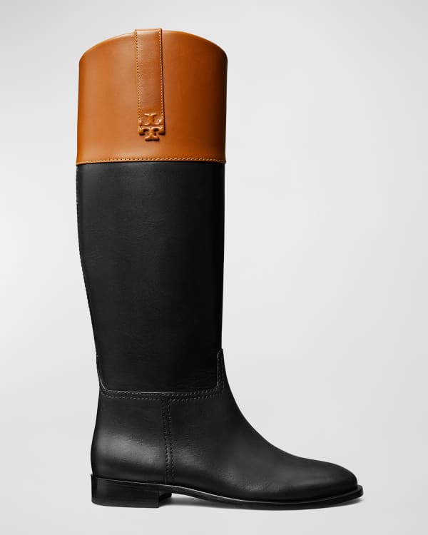 TORY BURCH MARLENE LEATHER RIDING BOOT SIZE