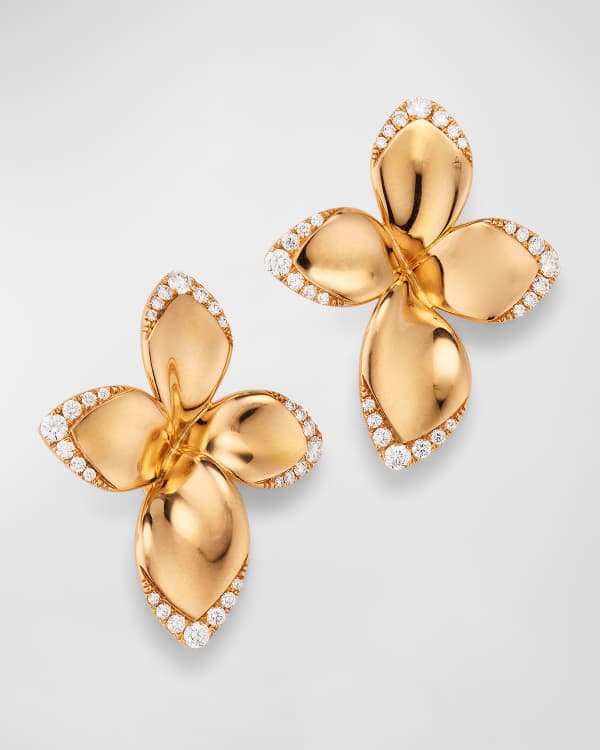 VIP【関税送料無料】希少 Valentino Garavani Brass Earrings VALENTINO GARAVANI $825 Antique Gold Color Metal Clear