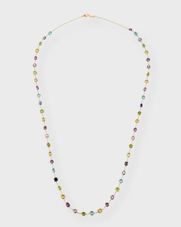 Mizuki 14K Yellow Gold Cross Necklace with One Diamond