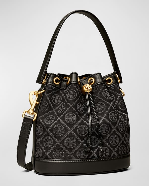 Tory Burch Mini T Monogram Floral Bucket Bag