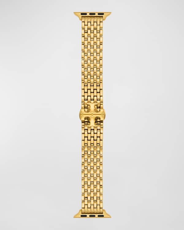 Tory Burch Gold Tone Stainless Steel Apple Watch Bracelet 38 41mm Neiman Marcus