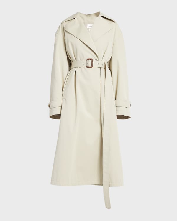 Alexander McQueen Hybird Double-Breast Belted Trench Coat | Neiman Marcus