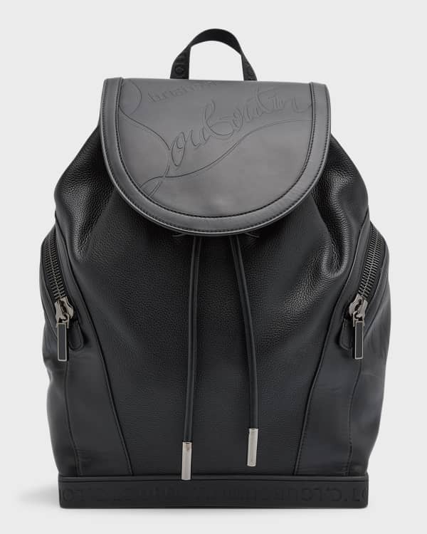 Christian Louboutin Men s Explorafunk Embossed Calf Leather Backpack Neiman Marcus