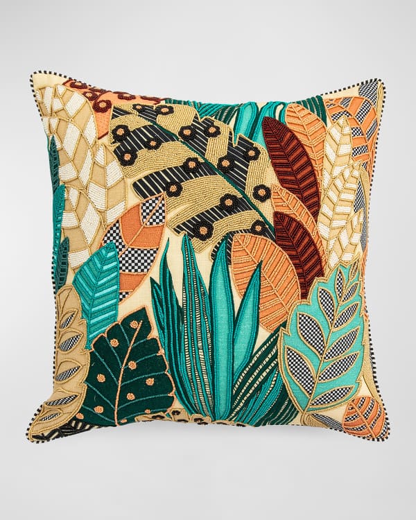 マッケンジーチャイルズ　大型スクエアクッション MacKenzie-Childs Amsterdam Square Pillow | Neiman Marcus