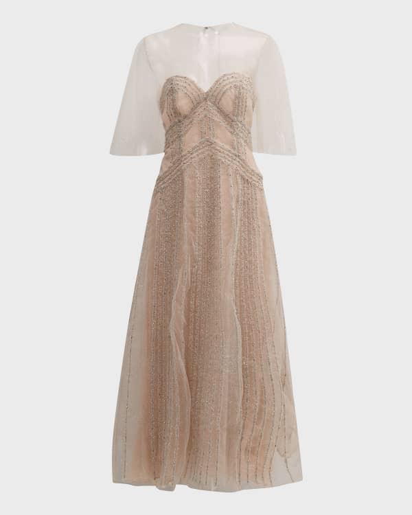 Rene Ruiz Off the Shoulder Gown w Tulle Floral Applique