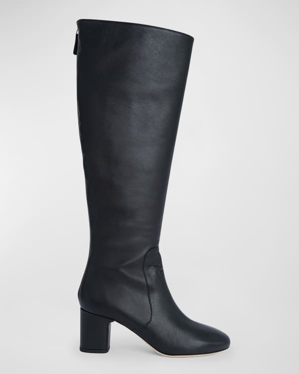 BY FAR Edie Leather Knee Boots | Neiman Marcus