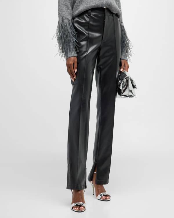Rebecca Taylor Leather Ankle Pants Neiman Marcus