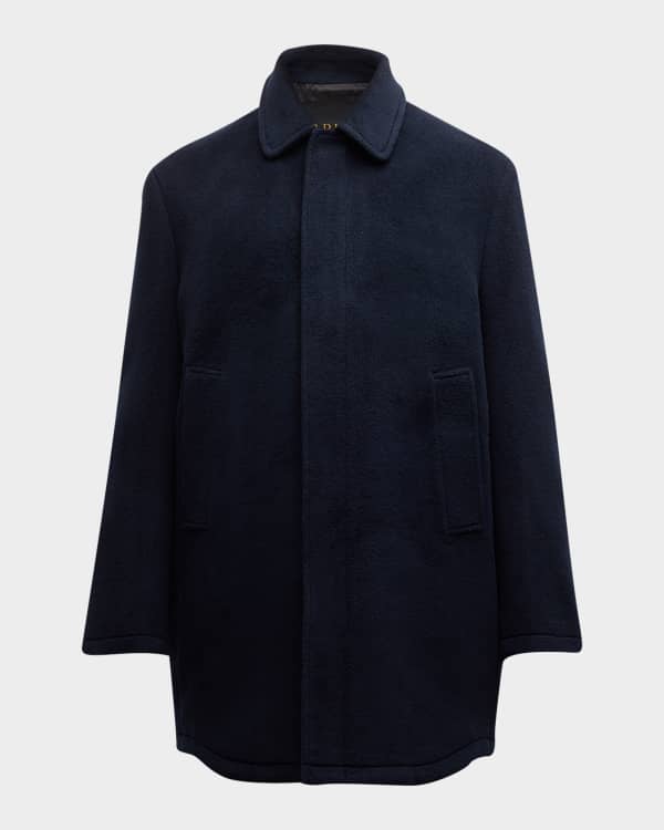 Stretch Wool Euro Coat Charcoal Melange - Norwegian Wool