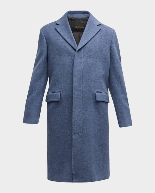 Norwegian Wool down-lined wool coat - Blue