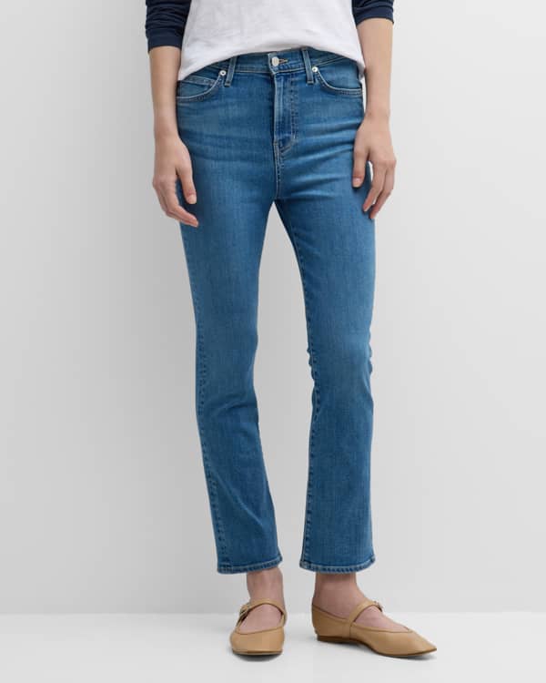 Veronica Beard Jeans Carly High-Rise Kick Flare Jeans | Neiman Marcus