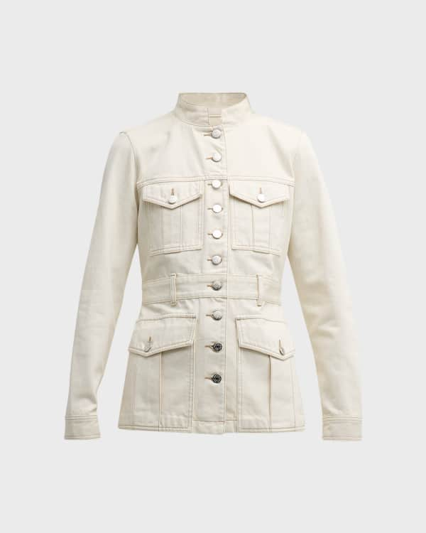 Embroidered Twill Field Jacket for Women