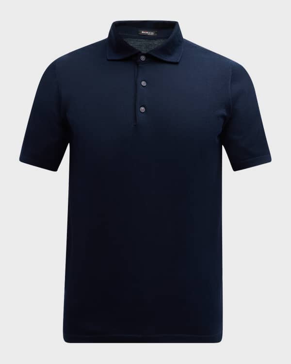 Berluti Men's Scritto Knit Polo Shirt | Neiman Marcus