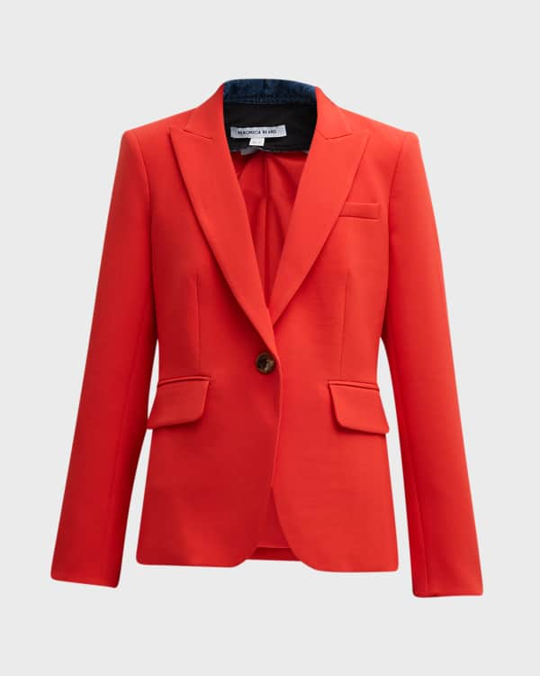 Veronica Beard Terre Seamed Single-Breasted Dickey Jacket | Neiman Marcus