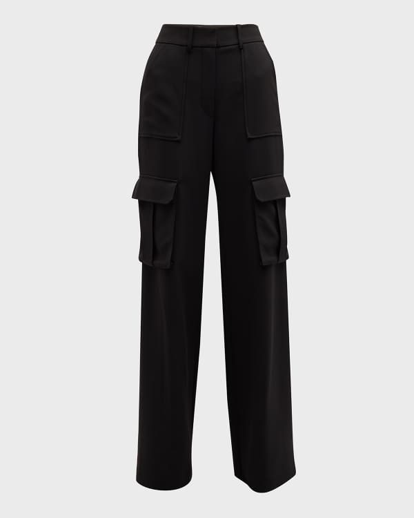 Greyven Porterfield Crop Pintuck Flare Pants - Desert Tan