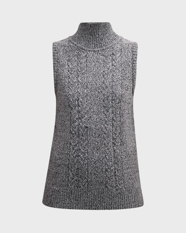 Stylish Grey Turtleneck Tank Top