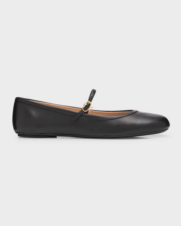 GIANVITO ROSSI Patent-leather Mary Jane flats