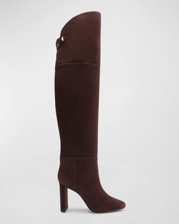 Schutz Kendy Stretch Leather Over-The-Knee Boots | Neiman Marcus