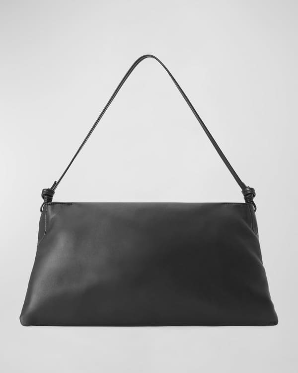 Phoebe Shoulder Bag in Croc-Embossed Leather