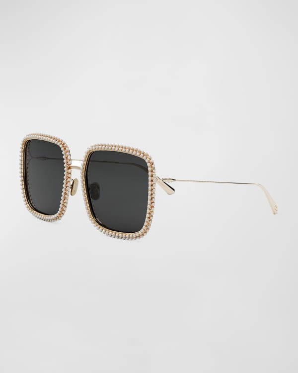Dior Irregular Square Acetate/Metal Sunglasses