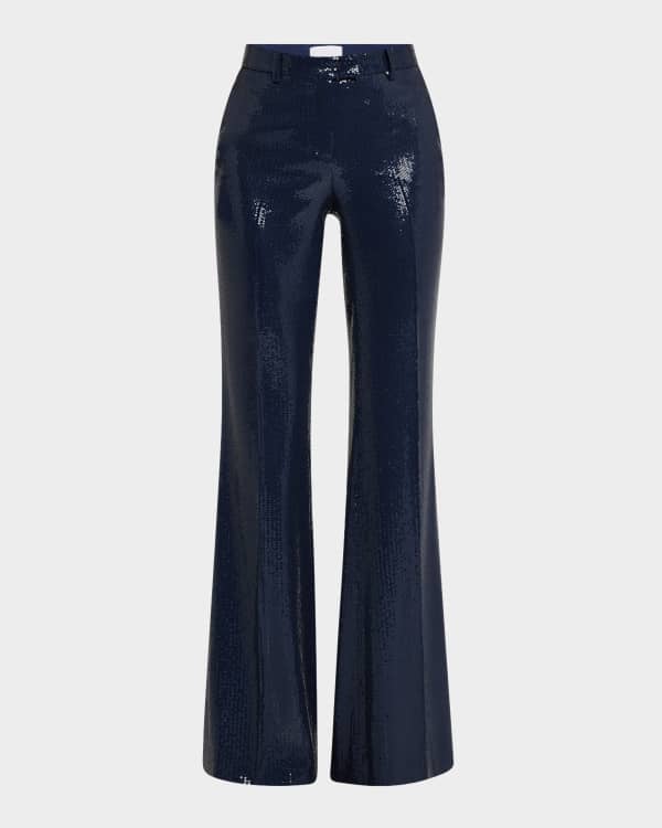 Michael Kors Collection Brooke Side-Zip Flare Pants | Neiman