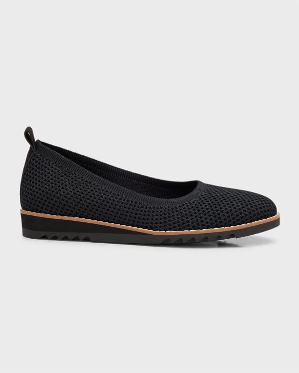 Eileen Fisher Lyton Suede Low-Heel Ankle-Wrap Flats | Neiman Marcus