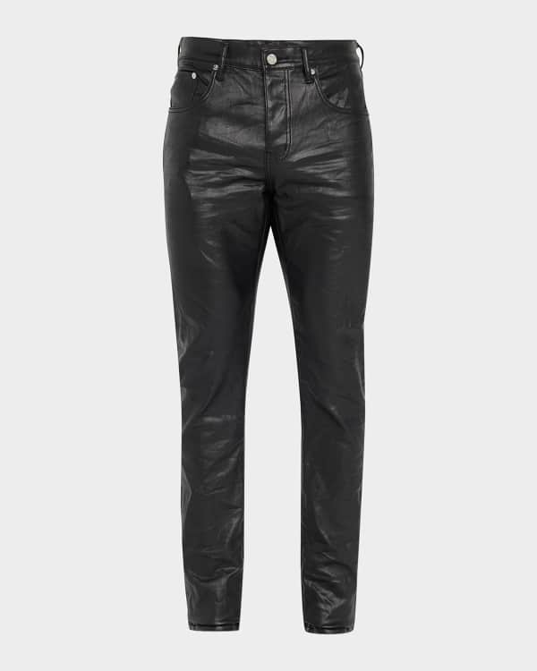 Men's P001 Black Resin Skinny Jeans