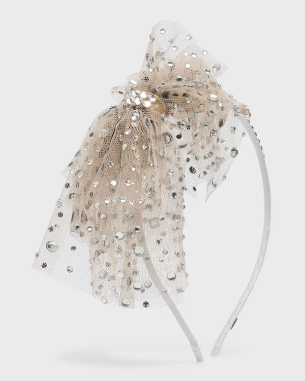 Bari Lynn Tulle Jeweled Knot Headband main image 0
