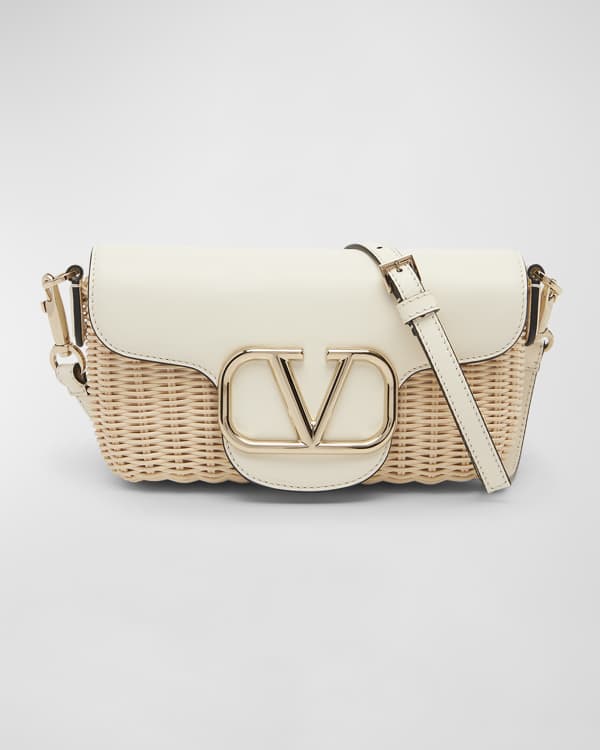 Valentino Garavani Beige Straw Woven VLogo Tote Bag ○ Labellov ○ Buy and  Sell Authentic Luxury