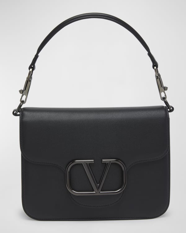 Valentino Red Pebbled Calfskin Leather Vsling Small Shoulder Bag