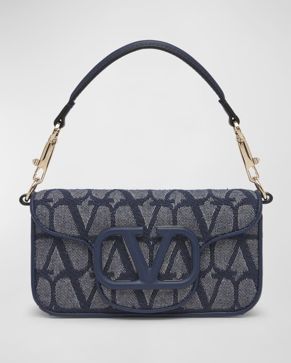 Valentino Garavani - VSling Blue Grained Leather Belt Bag