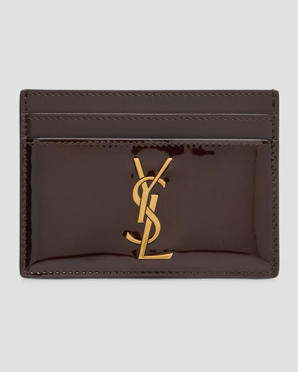Saint Laurent YSL Monogram Zip Card Case | Neiman Marcus