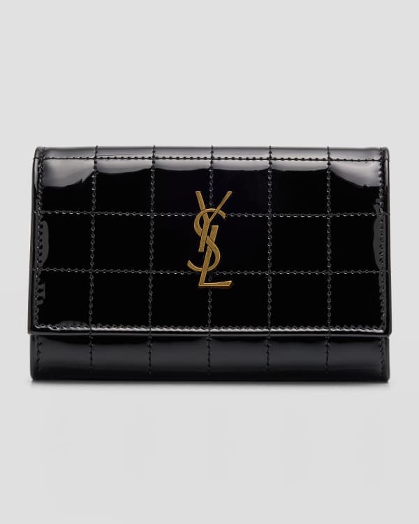 Saint Laurent YSL Monogram Small Ziptop Wallet in Grained Leather | Neiman  Marcus