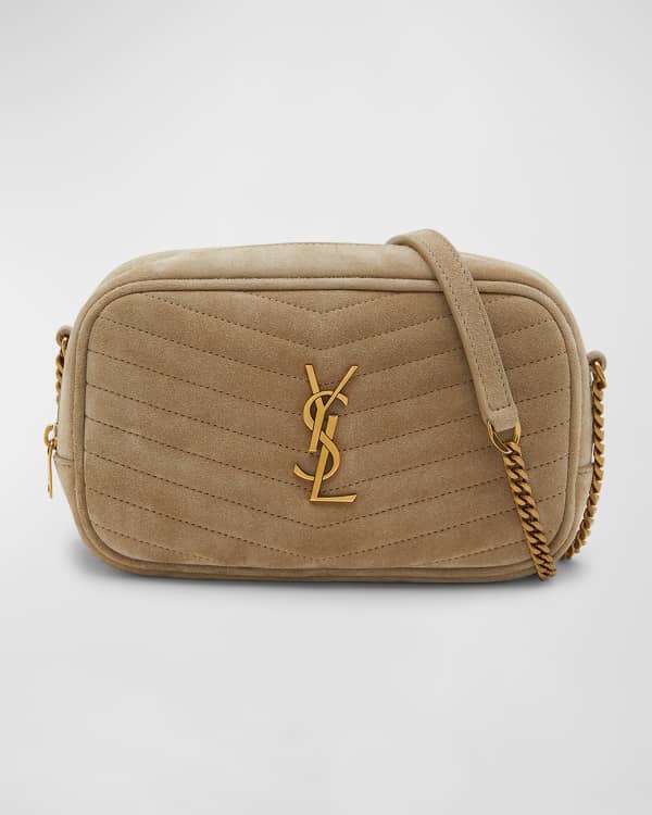 Saint Laurent College Medium YSL Matelasse Lambskin V-Flap Crossbody Bag  with Golden Hardware - Bergdorf Goodman