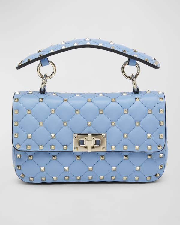 Valentino Loco Toile Iconographe Shoulder Bag in Blue and White