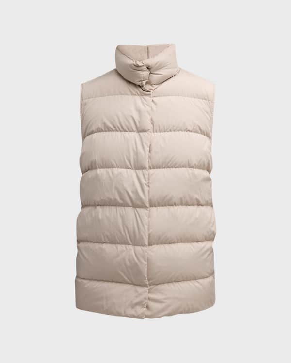 Louis Vuitton WomensReversible Rabbit Fur & Down Vest Cream ref