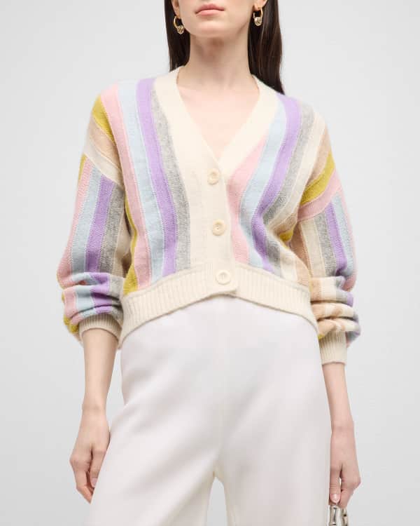 Shop Alice + Olivia Noella Sequin Knit Crop Cardigan