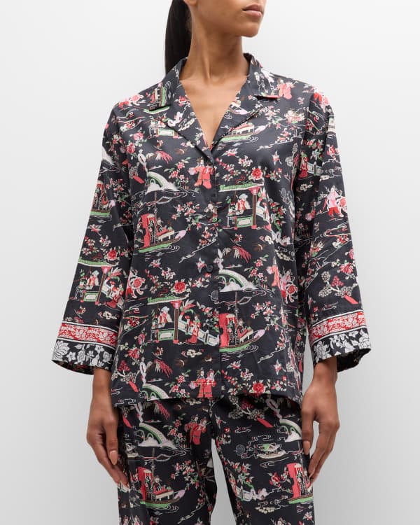 Roller Rabbit Hearts Shorty Polo Two-Piece Pajama Set