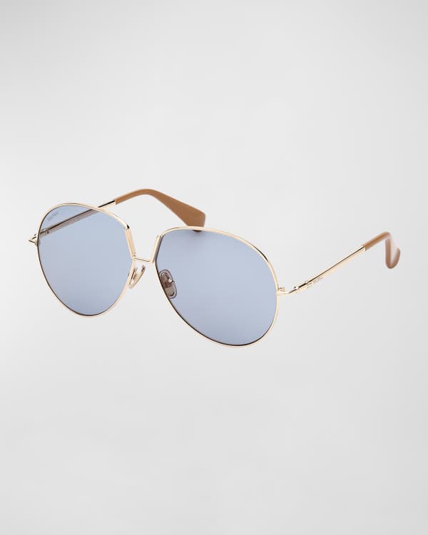 Cartier Santos Screw Metal Aviator Sunglasses | Neiman Marcus