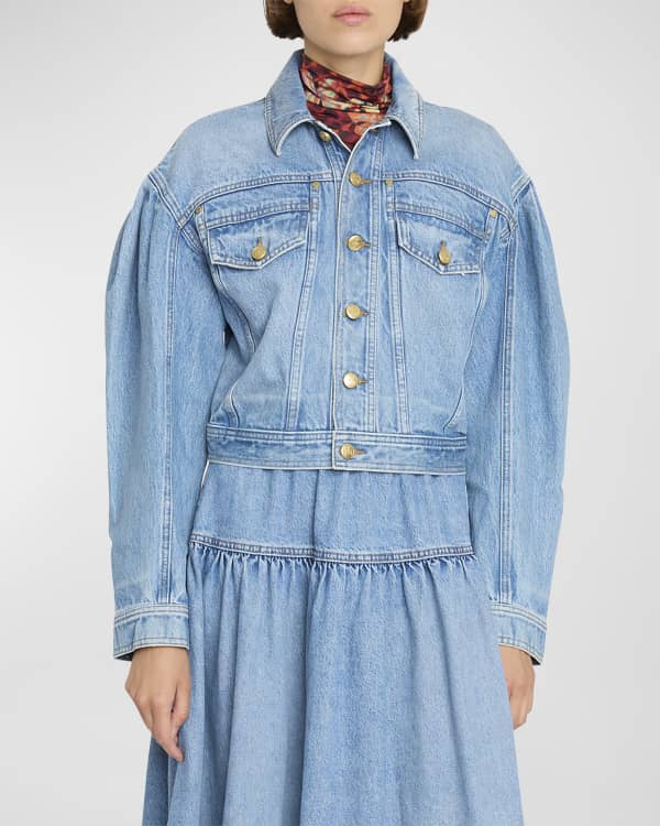 Rebecca taylor 2025 peplum denim jacket